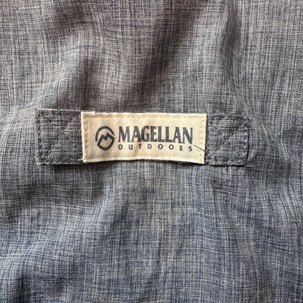 Magellan Outdoors Shirt Men 2XL Gray Aransas Pass Fish Gear Short Sleeve Fishing - Picture 4 of 10